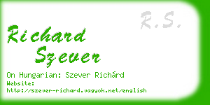 richard szever business card